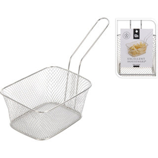 Excellent panier des articles de maison Panier de frites 14x11x7 cm en acier inoxydable