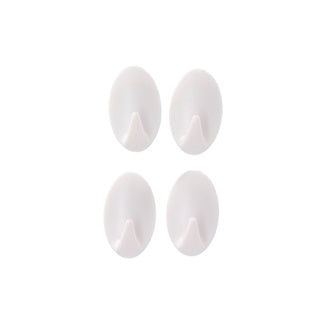 Metaltex Metaltex Crochets collants ovales Small 4 pièces blanches