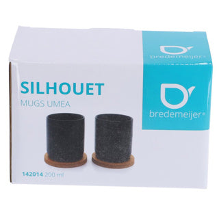 Bredemeijer Theemok Umea 200 ml en noir et coaster 2