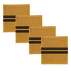 Ddddd torchon 3 pièces jaune ocre 30x30cm 100% coton | 4 pièces