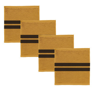 Ddddd torchon 3 pièces jaune ocre 30x30cm 100% coton | 4 pièces