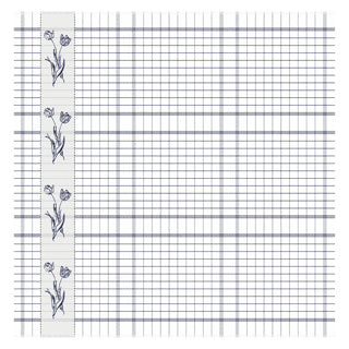 Serviette à thé DDDDD Lisse 60x65 bleu