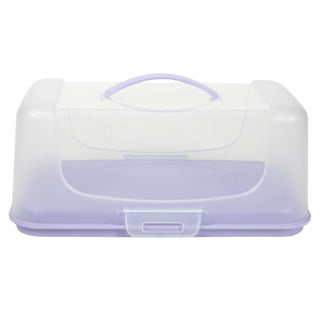 Présentoir à gâteaux avec couvercle plastique dr 34x19cm | 2 pièces