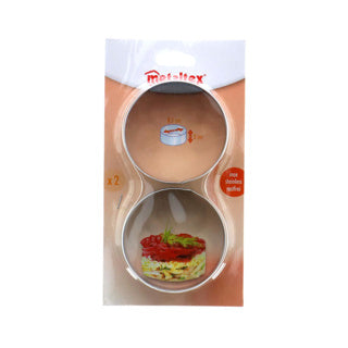 Metaltex Metaltex Baking Anneaux de 8,5x3,2 cm 2 pièces d'acier inoxydable