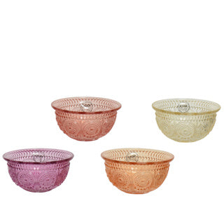 Bol en verre 4 assortis 12,7 cm | 4 pièces