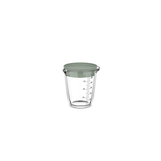 Tasse de mesure de verre 500 ml avec un sage nordique de couvercle