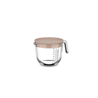 Tasse de mesure de verre 1L avec craie de couvercle
