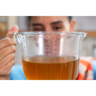 Tasse de mesure de verre 1L avec une marine de couvercle