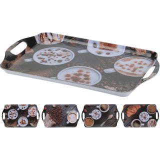 Plateau mélamine 38x23cm 4 assortis | 4 pièces
