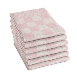 Ddddd torchon barbecue 65x65 rose pastel | 6 pièces