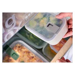 Récipient alimentaire Mepal easyclip - 700 ml - récipient alimentaire avec fermeture coulissante - convient au micro-ondes. four à vapeur. réfrigérateur et congélateur - noir nordique