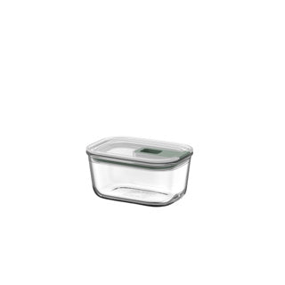 Récipient alimentaire en verre Mepal easyclip - 450 ml - Récipient alimentaire en verre à fermeture coulissante - Convient au micro-ondes. four (à vapeur). réfrigérateur et congélateur - sauge nordique