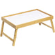 Autres marques Plateau de pliage en bambou 50x30 cm blanc brun