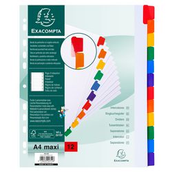 Onglets exacompta 4312e a4 maxi carton