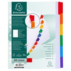 Onglets exacompta 4306e a4 maxi carton