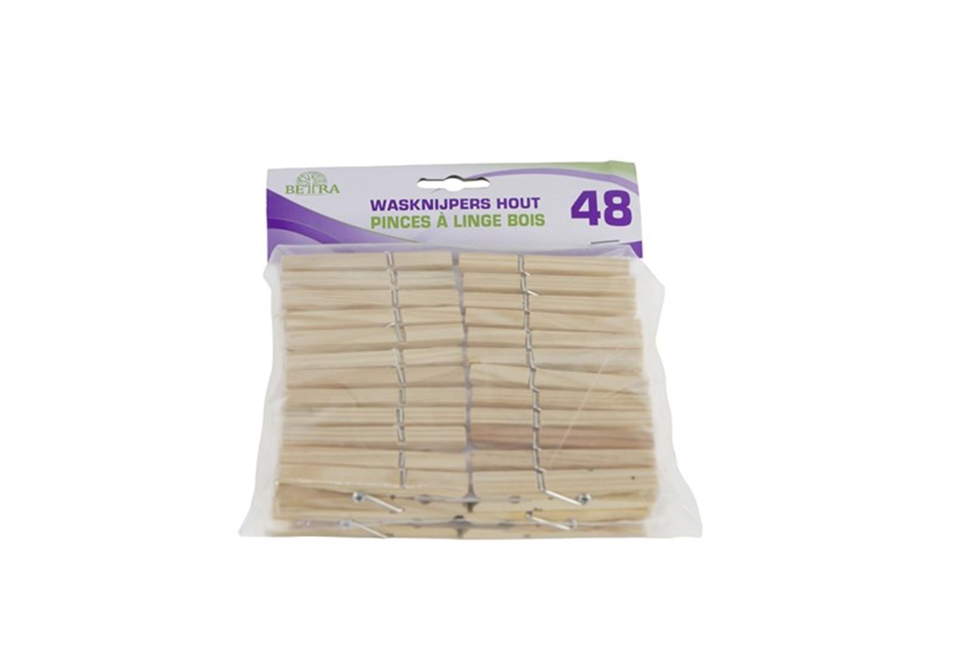 Luva betra pinces à linge en bois lot de 48
