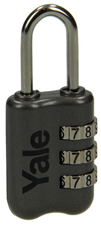 Yale 1018569 - cadenas à combinaison pour bagages gris yp2 23 128 1g 23mm | 5 pièces