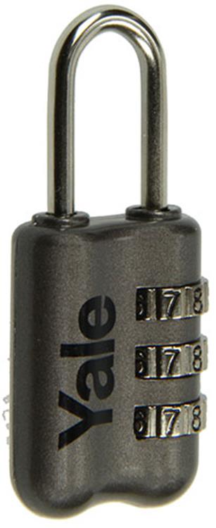 Yale 1018569 - cadenas à combinaison pour bagages gris yp2 23 128 1g 23mm | 5 pièces
