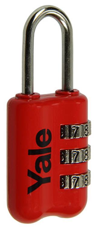 Yale 1018570 - cadenas à combinaison pour bagages rouge yp2 23 128 1r 23mm | 5 pièces