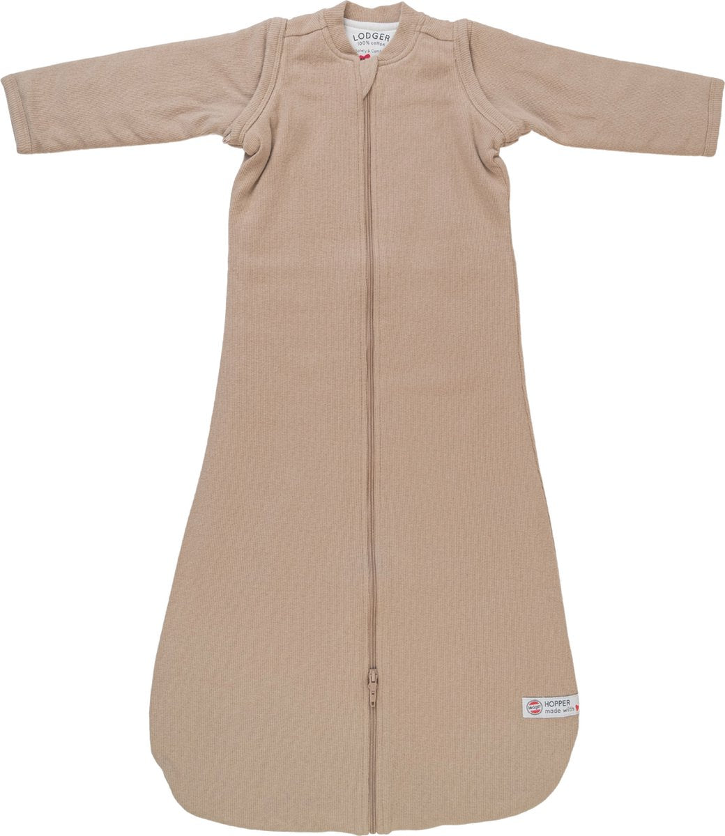 Lodger hopper - gigoteuse d'hiver pour bébé avec manches zippées - 98 cm - 3,3 tog - siège auto - beige - gigoteuse d'hiver