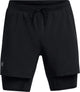 Under Armour UA Launch 5'' 2-in-1 Shorts-BLK Pantalon de sport pour hommes - Noir - Réfléchissant