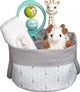 Panier de naissance Sophie la girafe - coffret cadeau bébé - cadeau maternité - cadeau baby shower - 21x21x20 cm - dès 0 mois - 5 pièces