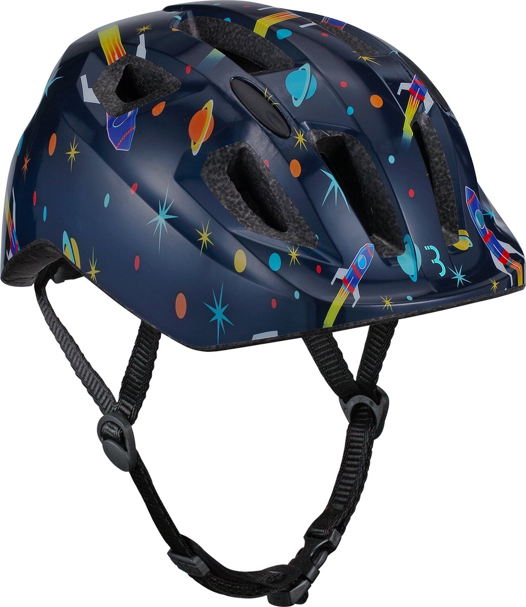 Bbb cycling hero casque enfant vélo bleu - réglable - rembourrage lavable - moyen : 4 - 6 ans - casque de vélo filles et garçons - casque de vélo enfants - astronaute - bhe-172