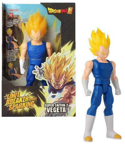 Bandai - dragon ball super - figurine géante limit breaker 30 cm - super saiyan 2 vegeta - sous licence officielle - grande figurine son et lumière sparking vegeta - jouet enfant 4 ans et + - 38567