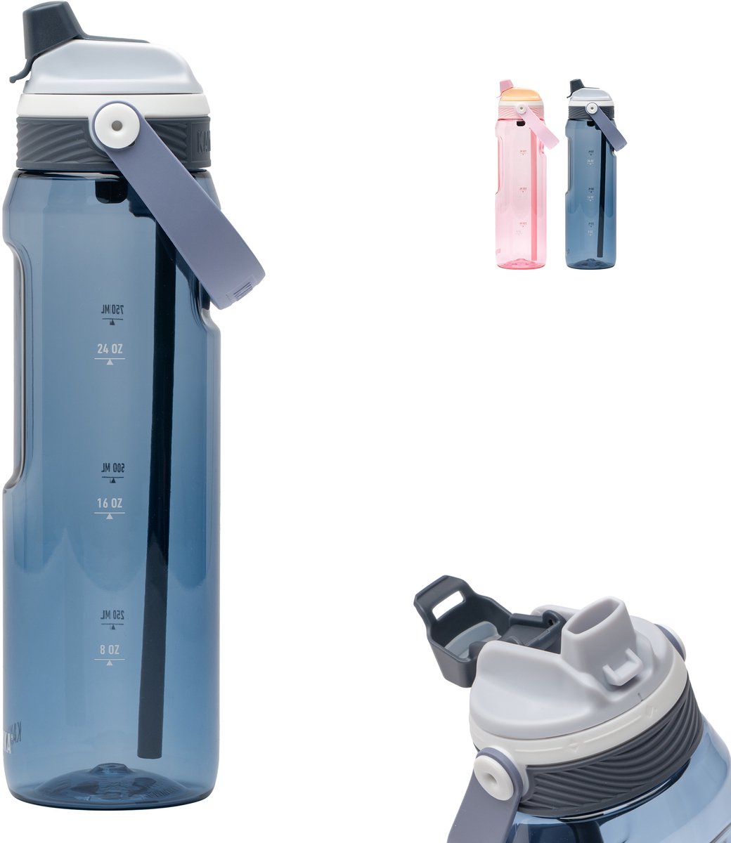 Gourde Kambukka Dupla 1000 ml - Gourde 2 en 1 - 100 % étanche - Roche côtière