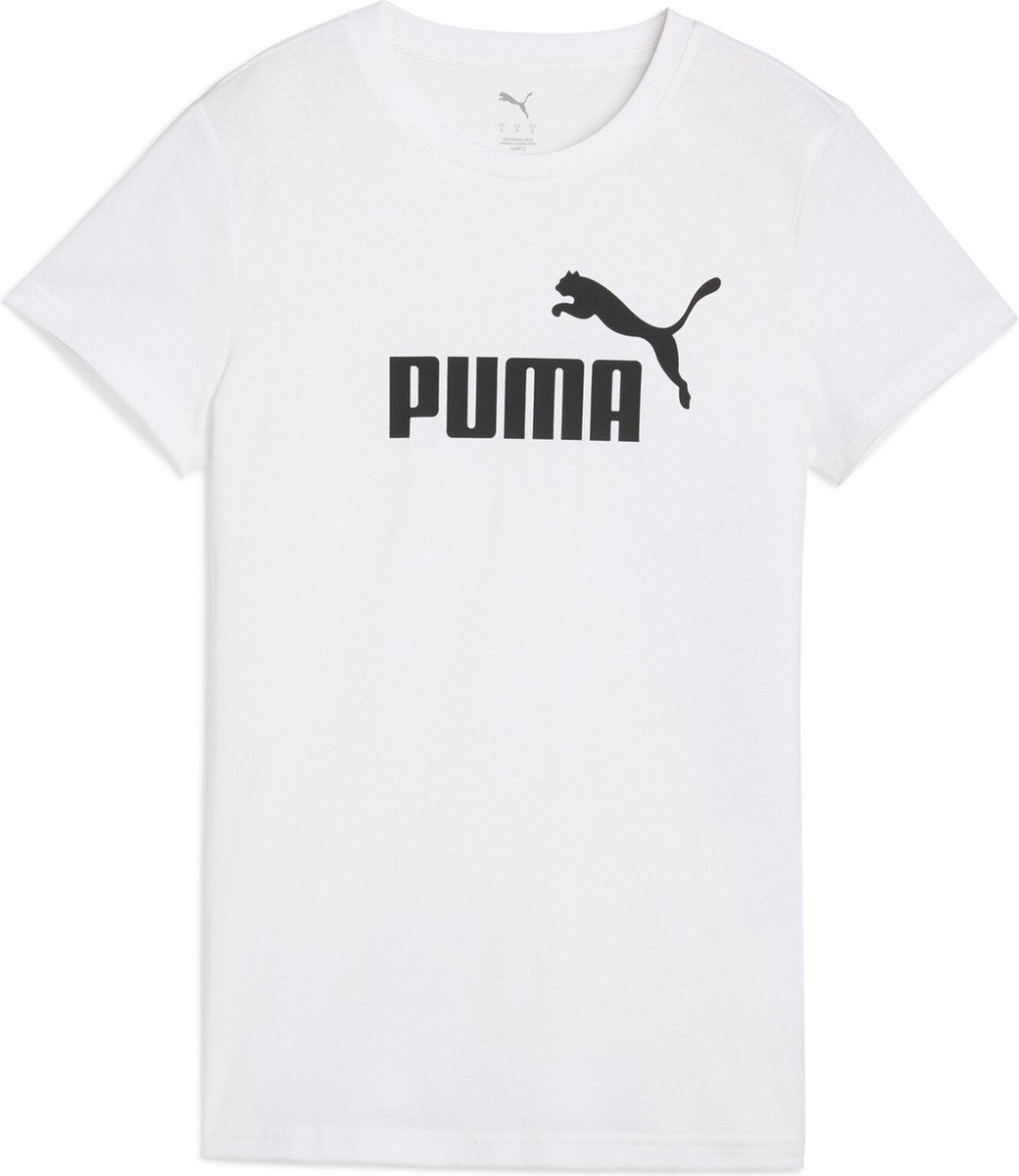 Puma ess non. T-shirt de sport femme 1 logo tee - blanc