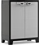 Keter meuble bas titan - 2 étagères - 80x44x100cm - gris noir