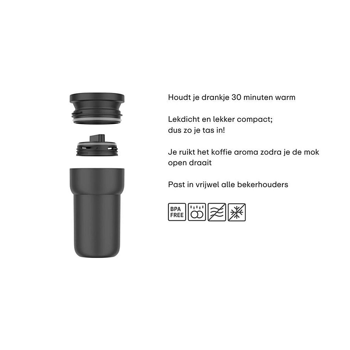 Mepal mug de voyage 275ml nordique noir