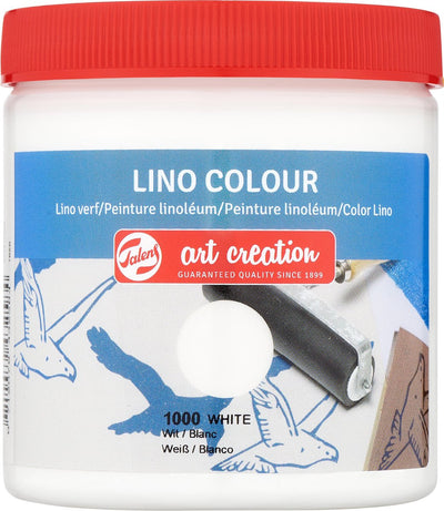 Talens art création peinture lino 250ml - blanc - linoléum - impression en bloc