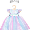 Frais de robe de poupée Heless et licorne avec couronne, 28-35 cm