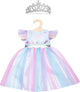Frais de robe de poupée Heless et licorne avec couronne, 28-35 cm