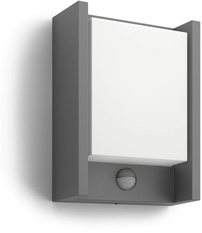 Philips LED Applique d'extérieur Philips Arbor - lumière blanc chaud - avec capteur - large