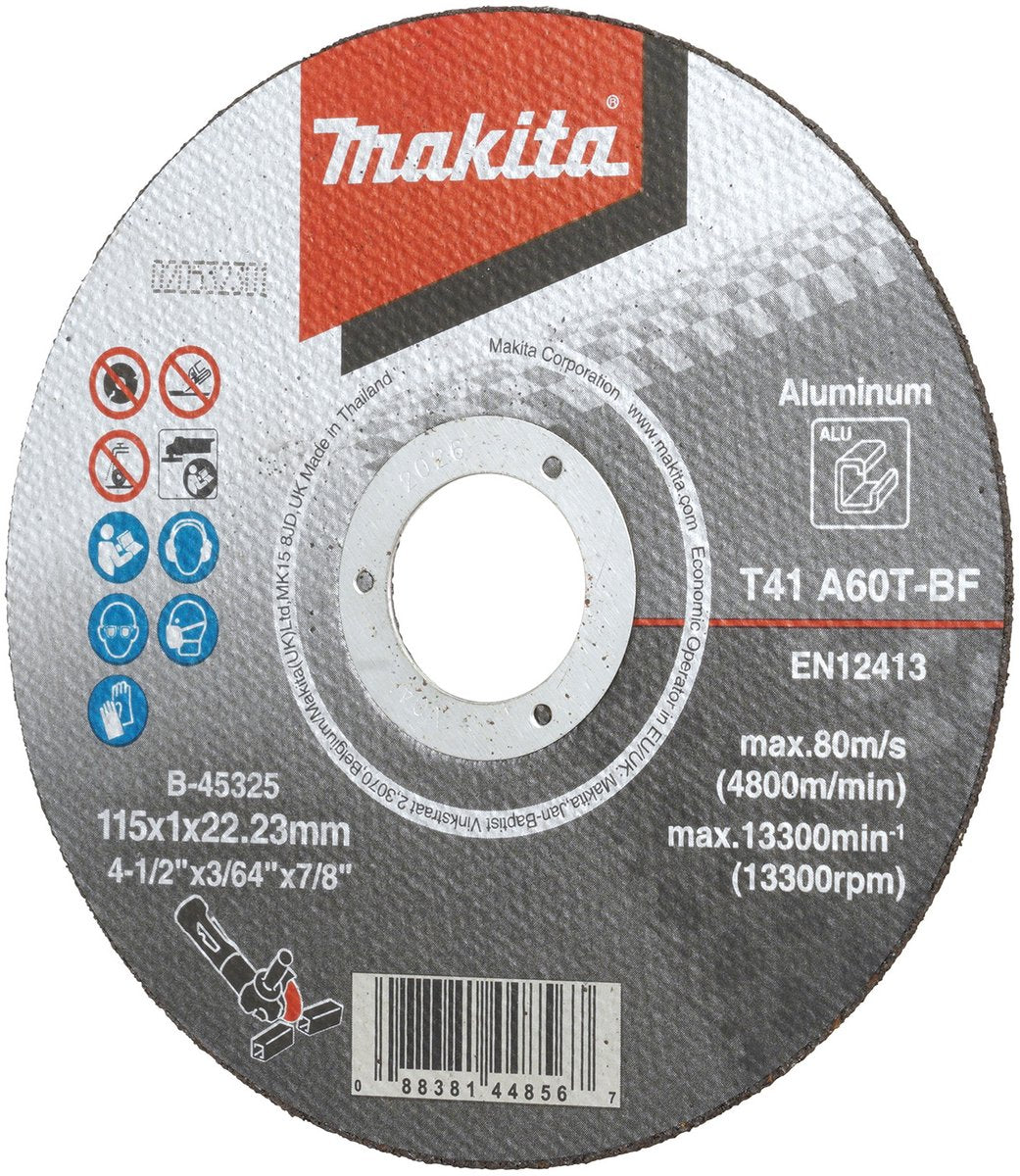 Makita b-45325 disque à tronçonner 115x1,0x22,23mm aluminium