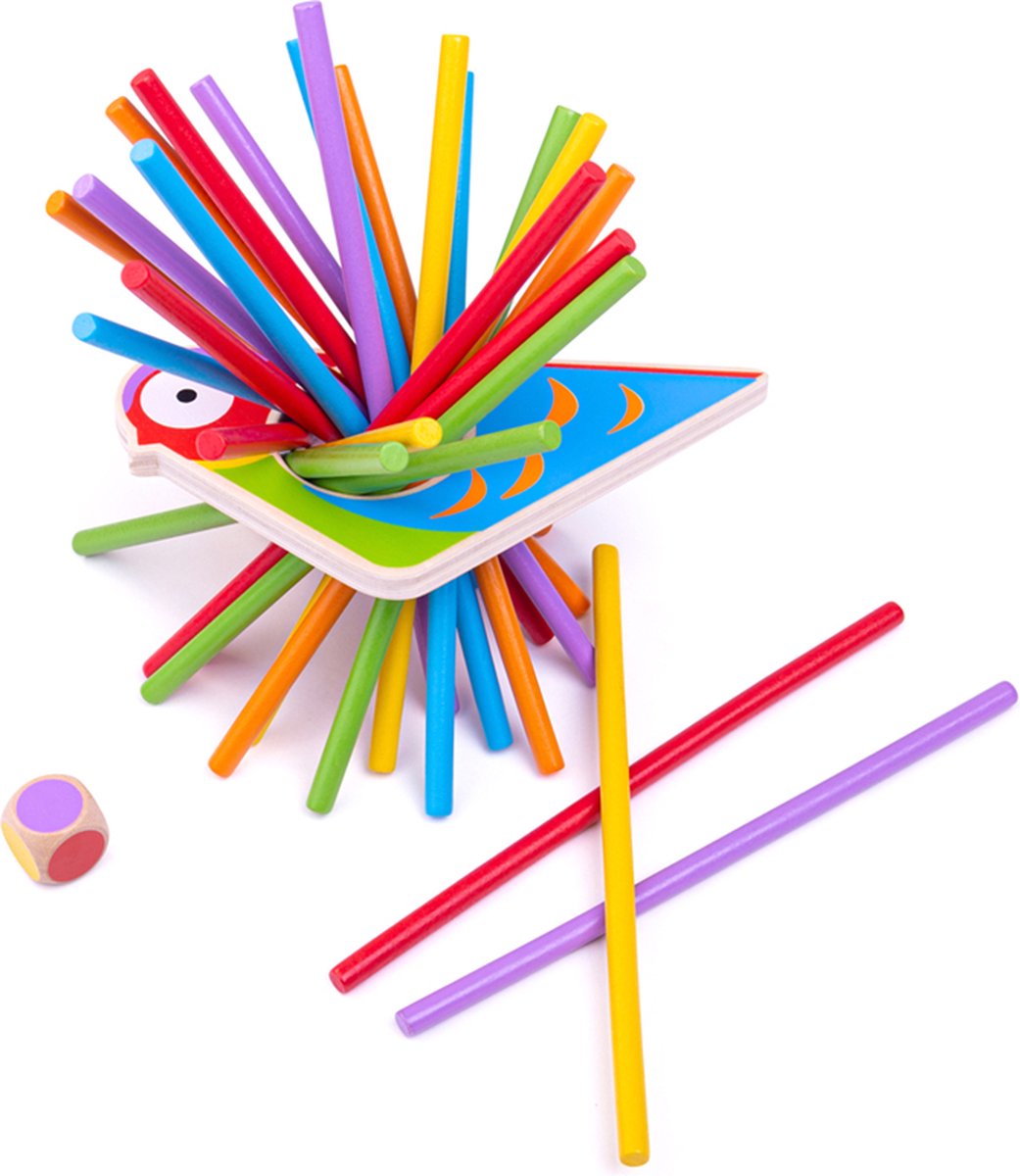 Bigjigs bâtons ramasse le jeu de l'enfant en bois d'oiseau