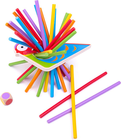 Bigjigs bâtons ramasse le jeu de l'enfant en bois d'oiseau