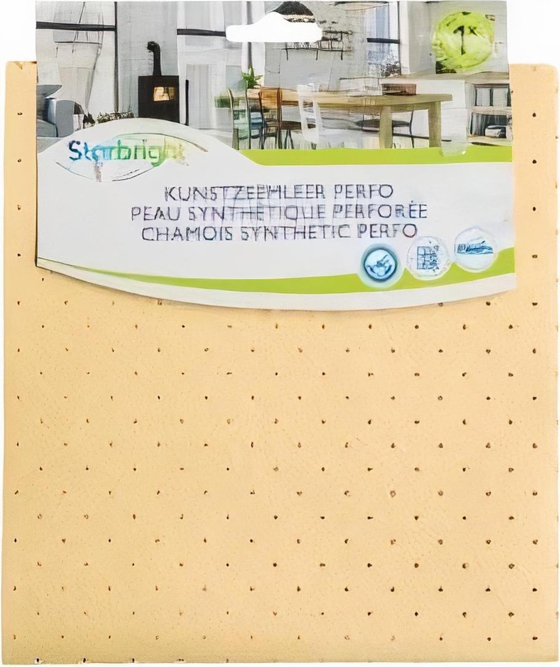 Cuir de chamois artificiel Starbright perfo 40x35cm