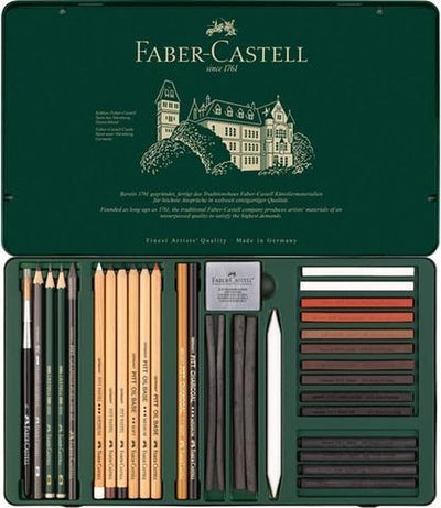 Ensemble monochrome Faber-castell pitt - 33 pièces - fc-112977