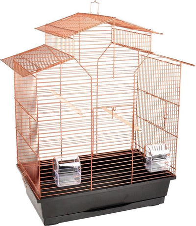 Numéro de cage pour perruche Flamingo pour 1 - couleur cuivre - 52 x 30 x 61 cm