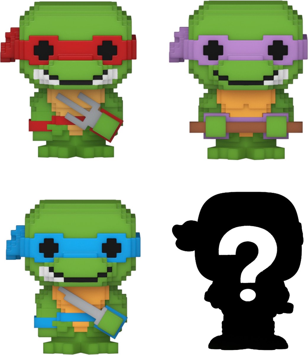 Funko Tortues Ninja mutantes adolescentes - Bitty Pop ! Pack de 4 figurines de collection 8 bits 2,5 cm - multicolores