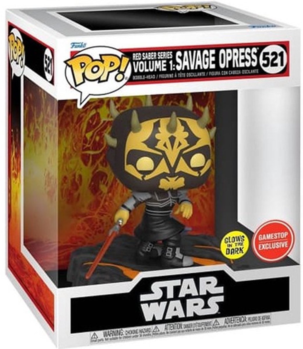 Funko-pop ! Star Wars Red Saber Series Volume 1 : Savage Opress #521 Gitd Exclusive #521
