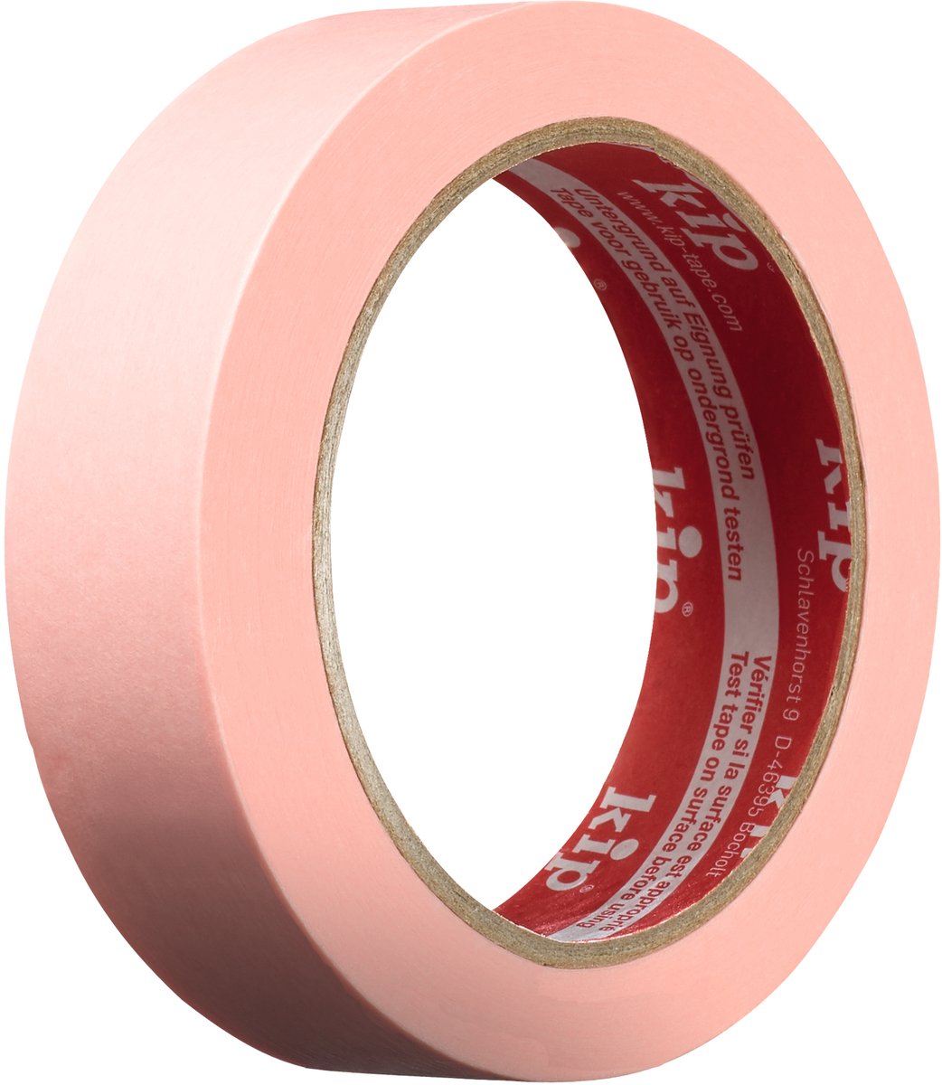 Kip washi-tec® délicat 375 - rose 24mm - 50m - forte adhérence - facile à déchirer - convient aux surfaces délicates