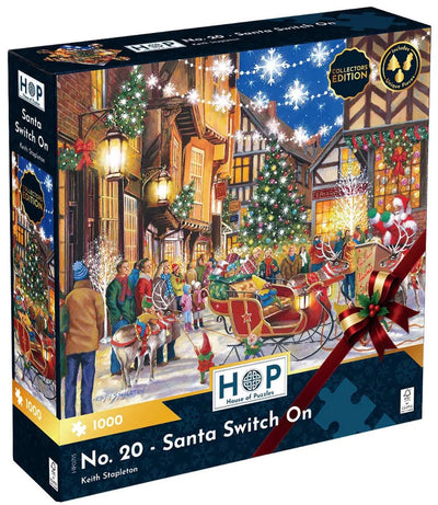 House of Puzzles Puzzle de Noël Père Noël interrupteur sur 1000 pièces.
