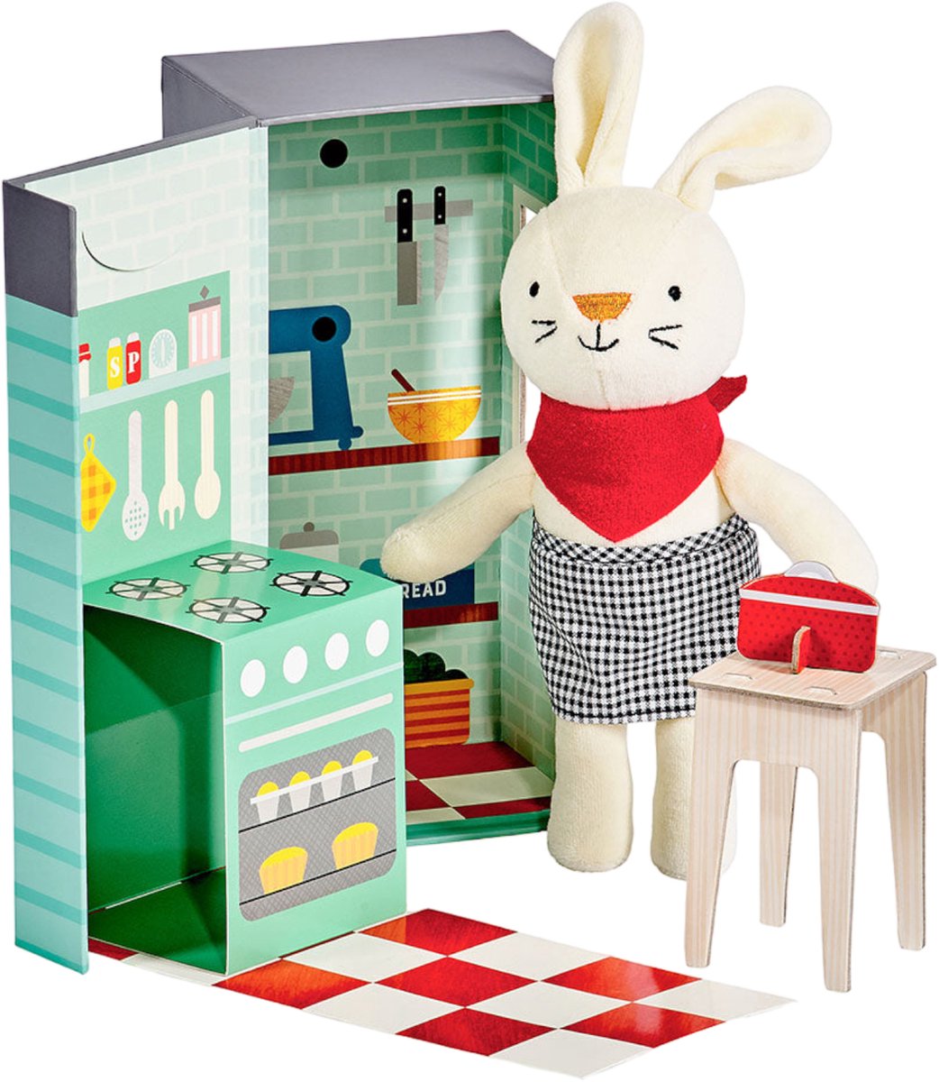 Petit collage - coffret de jeu 'rubie le lapin'