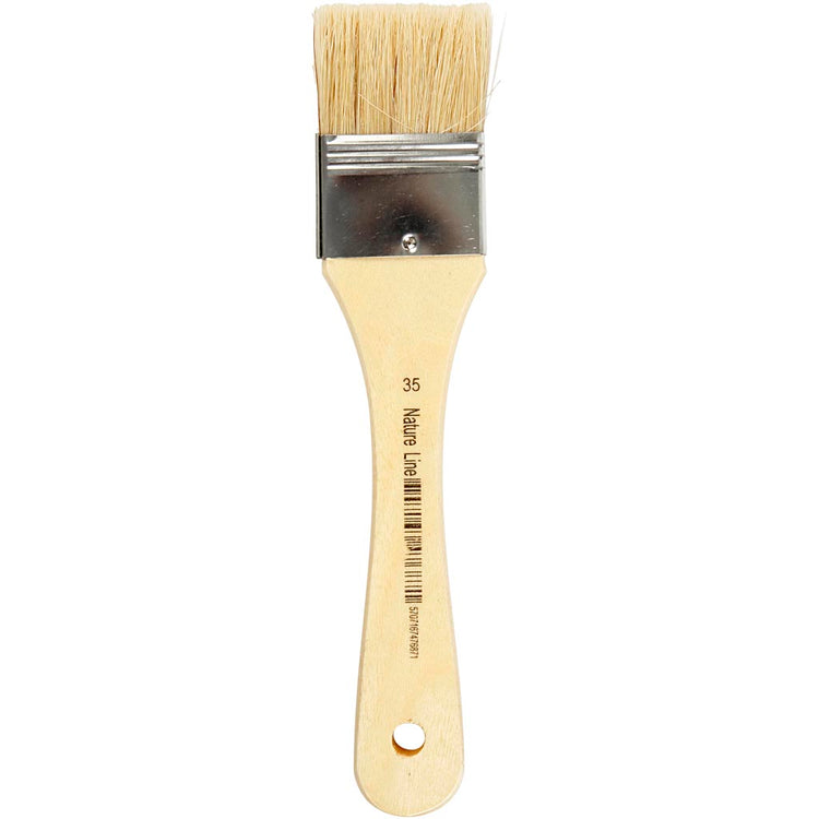 Pinceaux à laque Creativ company, l: 18,5 cm, l: 35 mm, plats, 12 pièces 1 boîte