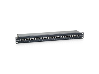 Équipement d'équipement 326424 Cat.6 Panneau de correctif 24-port 19 pouces 1U noir