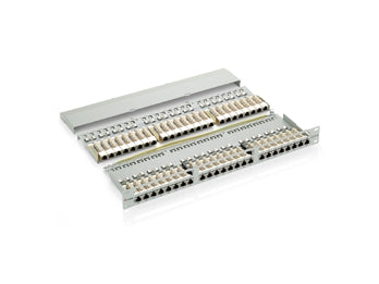 Équipement d'équipement 326448 Cat.6 Panneau de patch 48 Port 19 pouces 1h noir